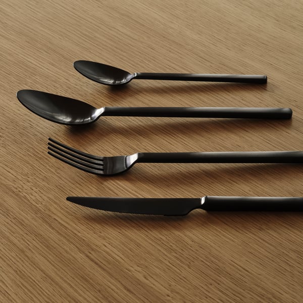 STOCKHOLM 2025 24-piece cutlery set, black