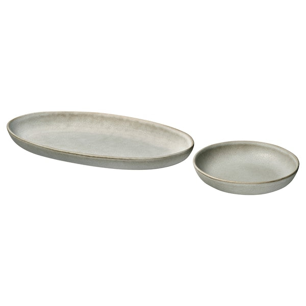 STOCKHOLM 2025 - Serving plate, set of 2, grey