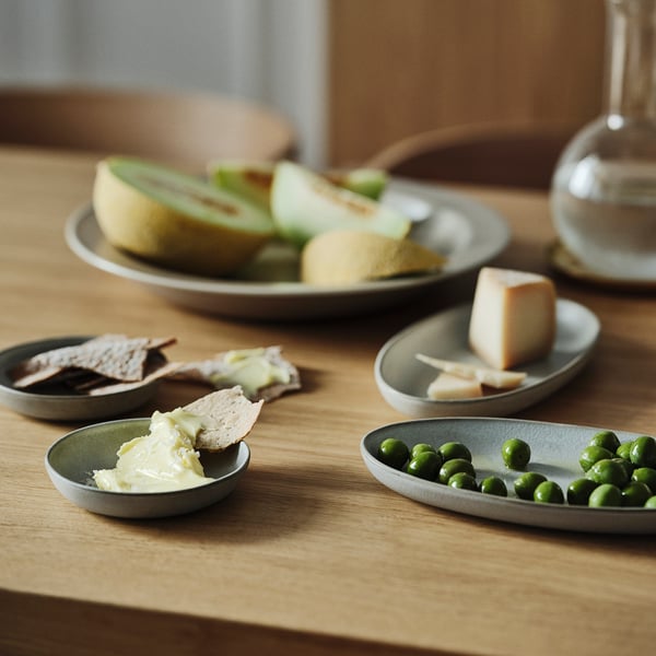 STOCKHOLM 2025 serving plate, set of 2, grey