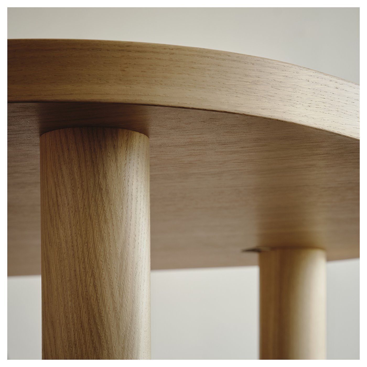 STOCKHOLM 2025 / SKANSNÄS table and 6 chairs, oak veneer/black beech, 230x90 cm