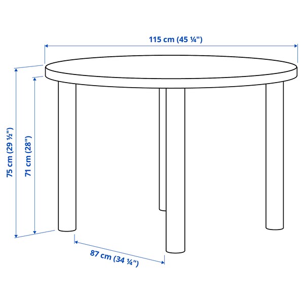 STOCKHOLM 2025 / STOCKHOLM 2025 table and 4 chairs with armrests, oak veneer/red, 115 cm