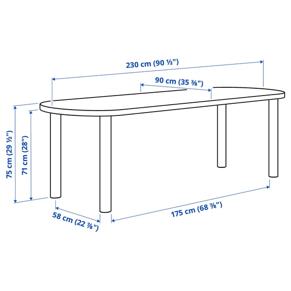 STOCKHOLM 2025 / STOCKHOLM 2025 table and 6 chairs, oak veneer/dark brown leather, 230x90 cm