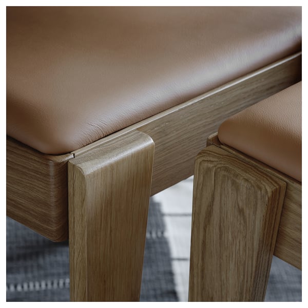 STOCKHOLM 2025 / STOCKHOLM 2025 table and 6 chairs, oak veneer/oak rattan, 230x90 cm