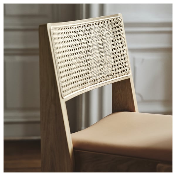STOCKHOLM 2025 / STOCKHOLM 2025 table and 6 chairs, oak veneer/oak rattan, 230x90 cm