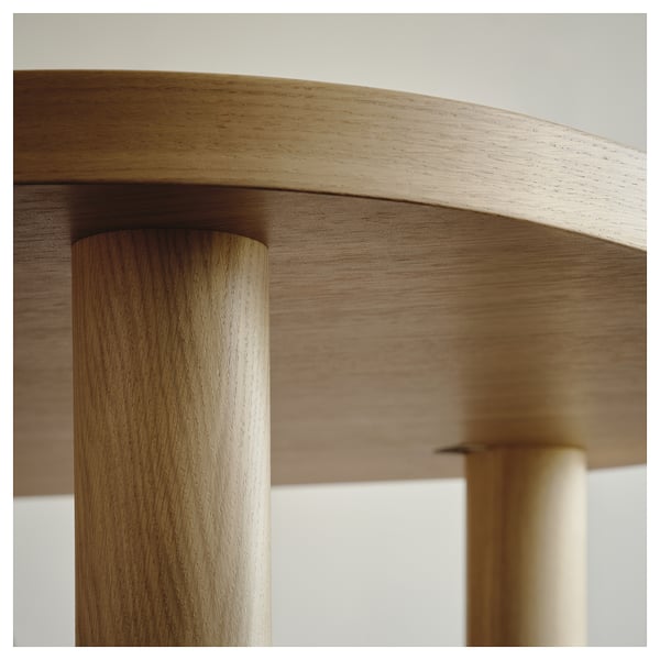 STOCKHOLM 2025 / STOCKHOLM 2025 table and 6 chairs, oak veneer/oak rattan, 230x90 cm