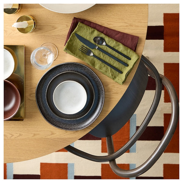 STOCKHOLM 2025 rug, flatwoven, white/brown/light blue handwoven, 240x350 cm