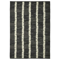 STOCKHOLM 2025 rug, flatwoven, grey/white/black handwoven, 170x240 cm