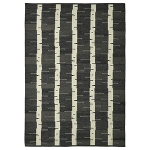 STOCKHOLM 2025 rug, flatwoven, grey/white/black handwoven, 170x240 cm