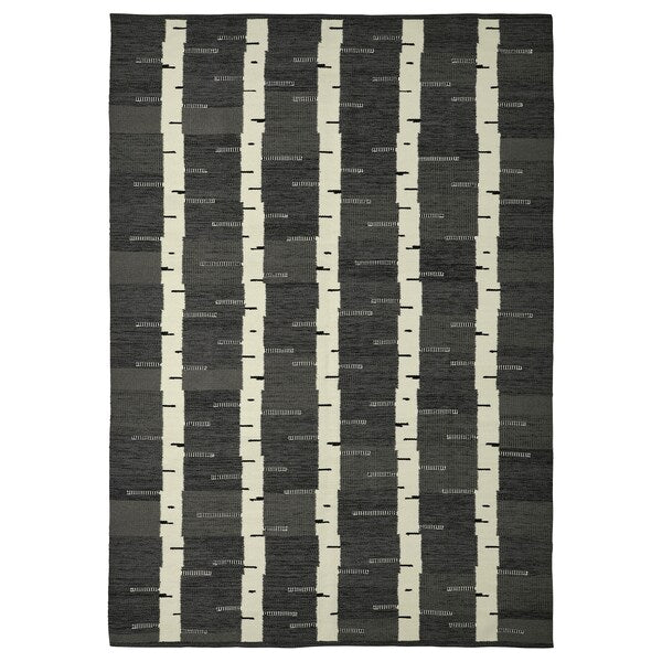 STOCKHOLM 2025 - Rug, flatwoven, grey/white/black handwoven, 170x240 cm
