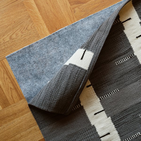 STOCKHOLM 2025 rug, flatwoven, grey/white/black handwoven, 170x240 cm