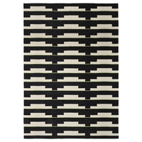 STOCKHOLM 2025 rug, flatwoven, black/white/light green handwoven, 240x350 cm