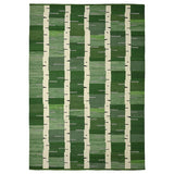 STOCKHOLM 2025 rug, flatwoven, green/white/black handwoven, 170x240 cm