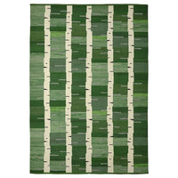 STOCKHOLM 2025 rug, flatwoven, green/white/black handwoven, 170x240 cm