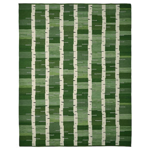 STOCKHOLM 2025 rug, flatwoven, green/white/black handwoven, 240x300 cm