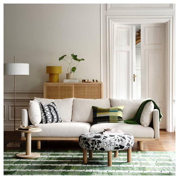 STOCKHOLM 2025 - STOCKHOLM 2025 Rug, flatwoven, green/white/black handwoven, 170x240 cm