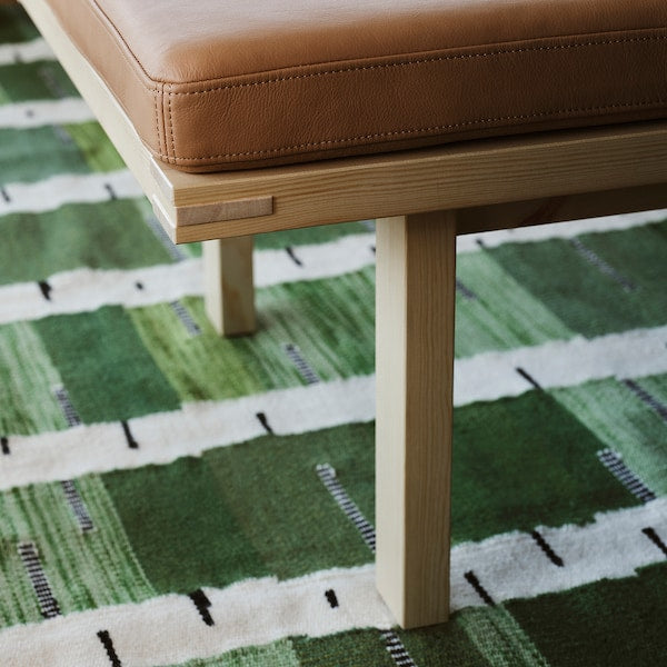 STOCKHOLM 2025 rug, flatwoven, green/white/black handwoven, 170x240 cm