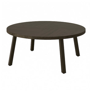STOCKHOLM 2025 coffee table, oak veneer dark brown, 90 cm