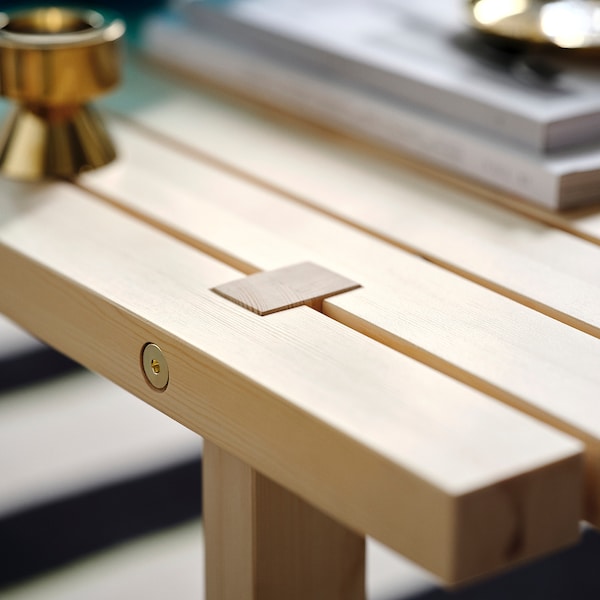 STOCKHOLM 2025 coffee table, pine/natural, 160x45 cm