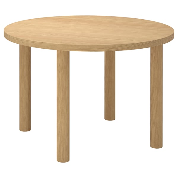 STOCKHOLM 2025 table, oak veneer/oak veneer, 115 cm