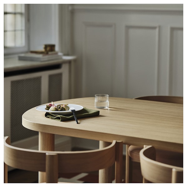 STOCKHOLM 2025 table, oak veneer/oak veneer, 230x90 cm