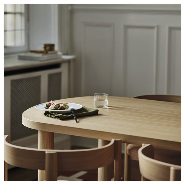 STOCKHOLM 2025 table, oak veneer/oak veneer, 230x90 cm