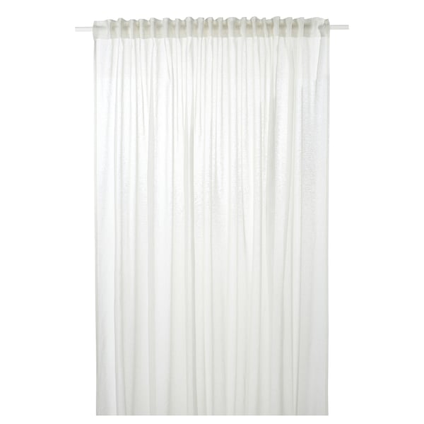 STOCKHOLM 2025 sheer curtain, 1 piece, off-white/with heading tape, 300x300 cm