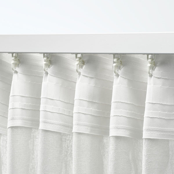 STOCKHOLM 2025 - Thin curtain, 1 sheet, off-white/with curling ribbon,300x300 cm