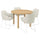 STOCKHOLM 2025 / TOSSBERG - Table and 4 chairs, oak veneer/white Gunnared beige,115 cm
