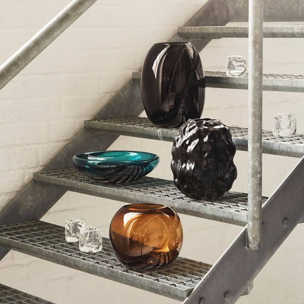 STOCKHOLM 2025 vase, black, 32 cm