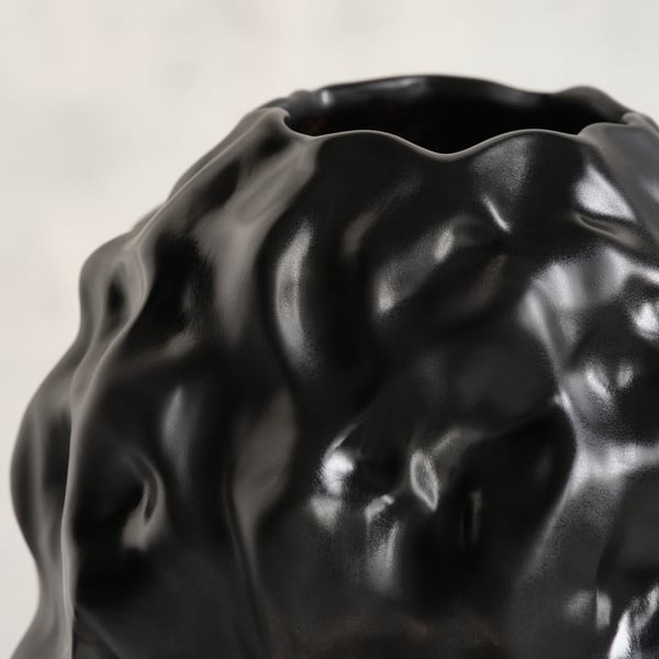 STOCKHOLM 2025 vase, black, 27 cm