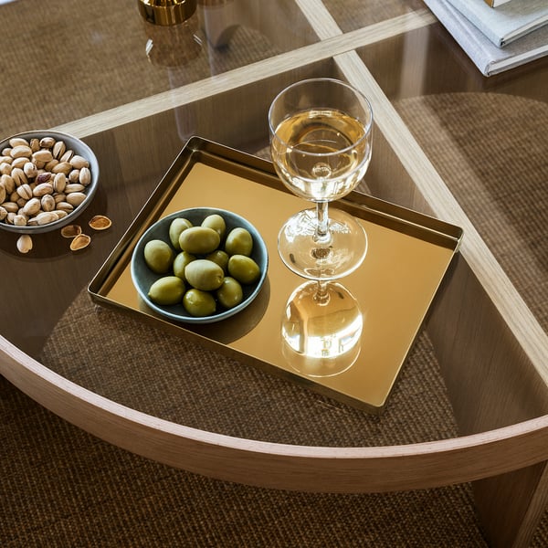 STOCKHOLM 2025 - STOCKHOLM 2025 Tray, brass-colour, 28x20 cm