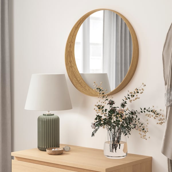 STOCKHOLM mirror, oak veneer, 60 cm