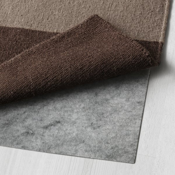 STOCKHOLM rug, flatwoven, handmade/chequered brown, 250x350 cm