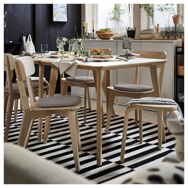 Ikea STOCKHOLM - Rug, flatwoven, handmade/striped black/off-white, 170x240 cm