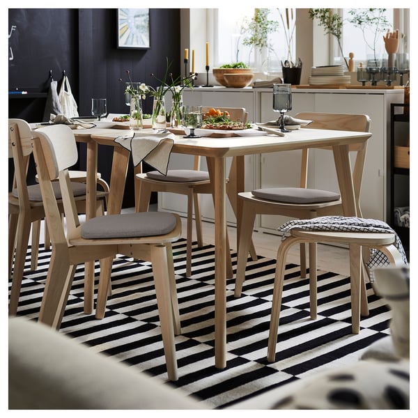STOCKHOLM rug, flatwoven, handmade/striped black/off-white, 170x240 cm