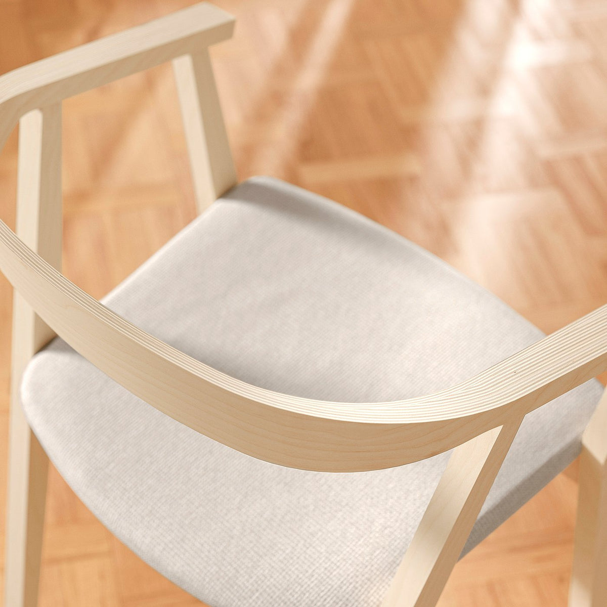 STOCKHOLM table and 6 chairs, oak veneer/birch veneer Tresund, 230x90 cm