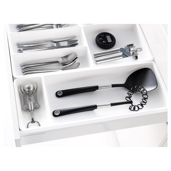 STÖDJA - STÖDJA Utensil tray, white, 20x50 cm