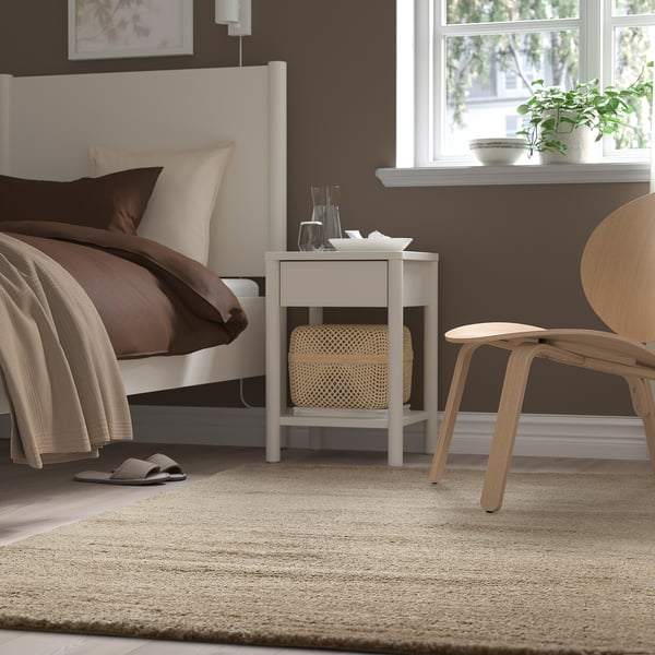 STOENSE - STOENSE Rug, low pile, beige, 133x195 cm
