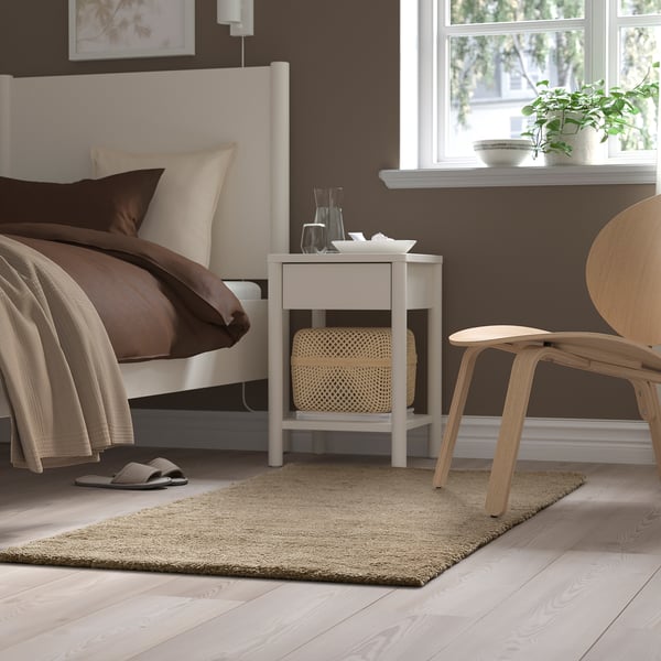 STOENSE rug, low pile, beige, 80x150 cm