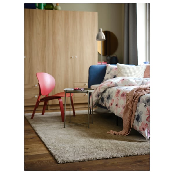 STOENSE - STOENSE Rug, low pile, off-white, 133x195 cm
