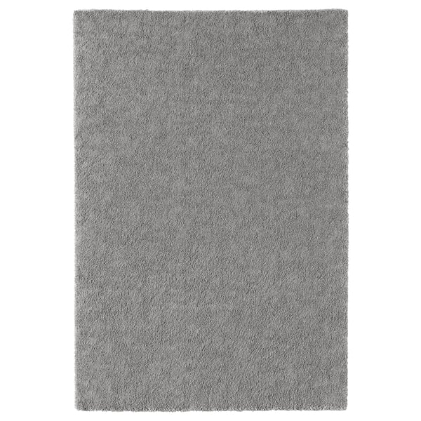 STOENSE - STOENSE Rug, low pile, medium grey, 133x195 cm