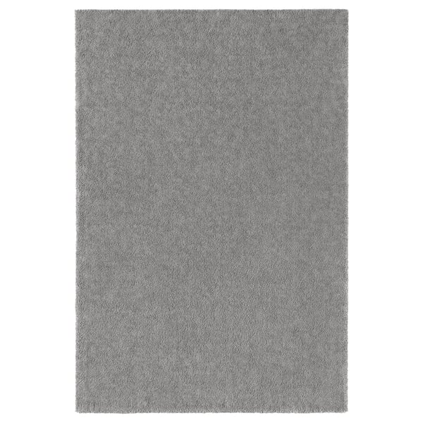STOENSE rug, low pile, medium grey, 200x300 cm