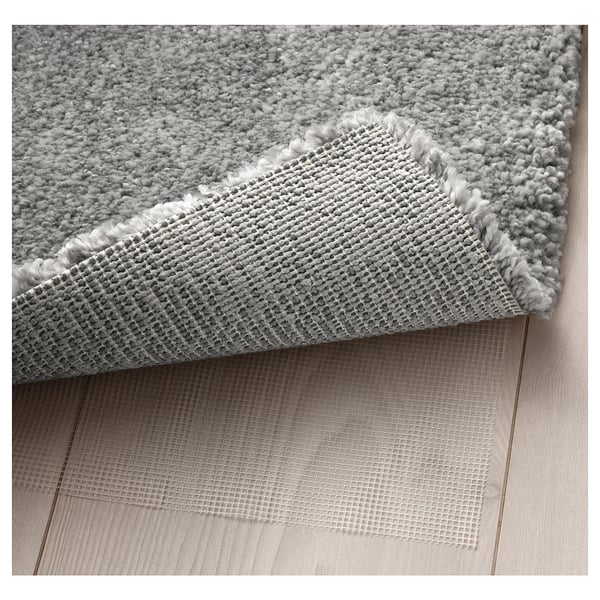 STOENSE rug, low pile, medium grey, 80x150 cm