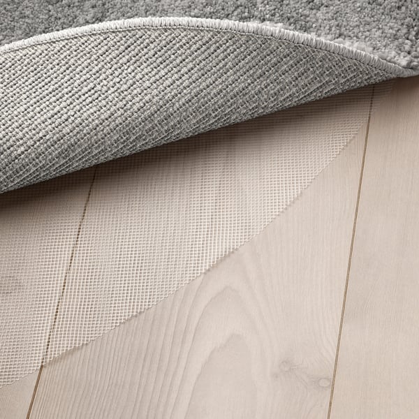 STOENSE rug, low pile, medium grey, 130 cm
