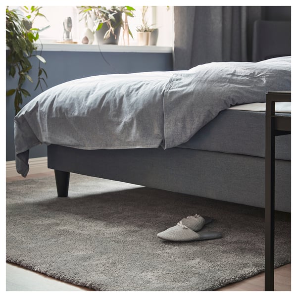 STOENSE rug, low pile, medium grey, 200x300 cm
