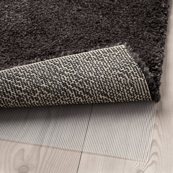 STOENSE rug, low pile, dark grey, 170x240 cm