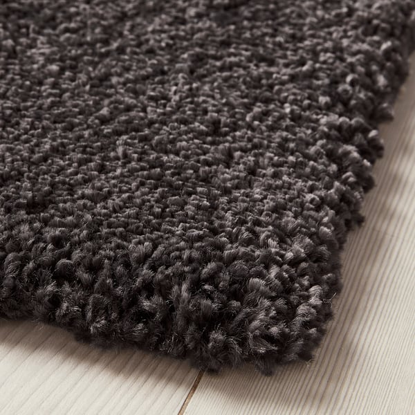 STOENSE rug, low pile, dark grey, 170x240 cm