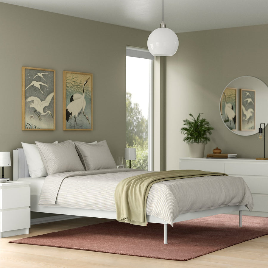 STOENSE rug, low pile, pale pink, 200x300 cm