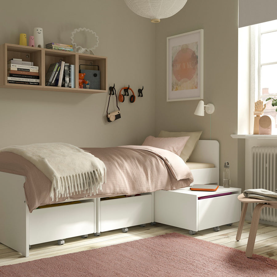 STOENSE rug, low pile, pale pink, 133x195 cm