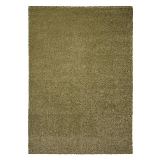STOENSE rug, low pile, light olive-green